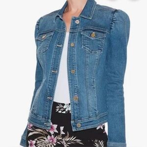 White House Black Market Blue Denim Jacket